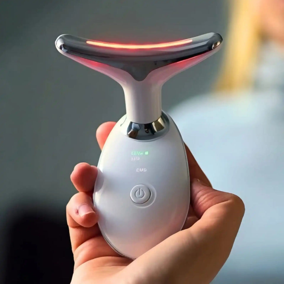 MASAJEADOR FACIAL 7 LUCES LED RECARGABLE