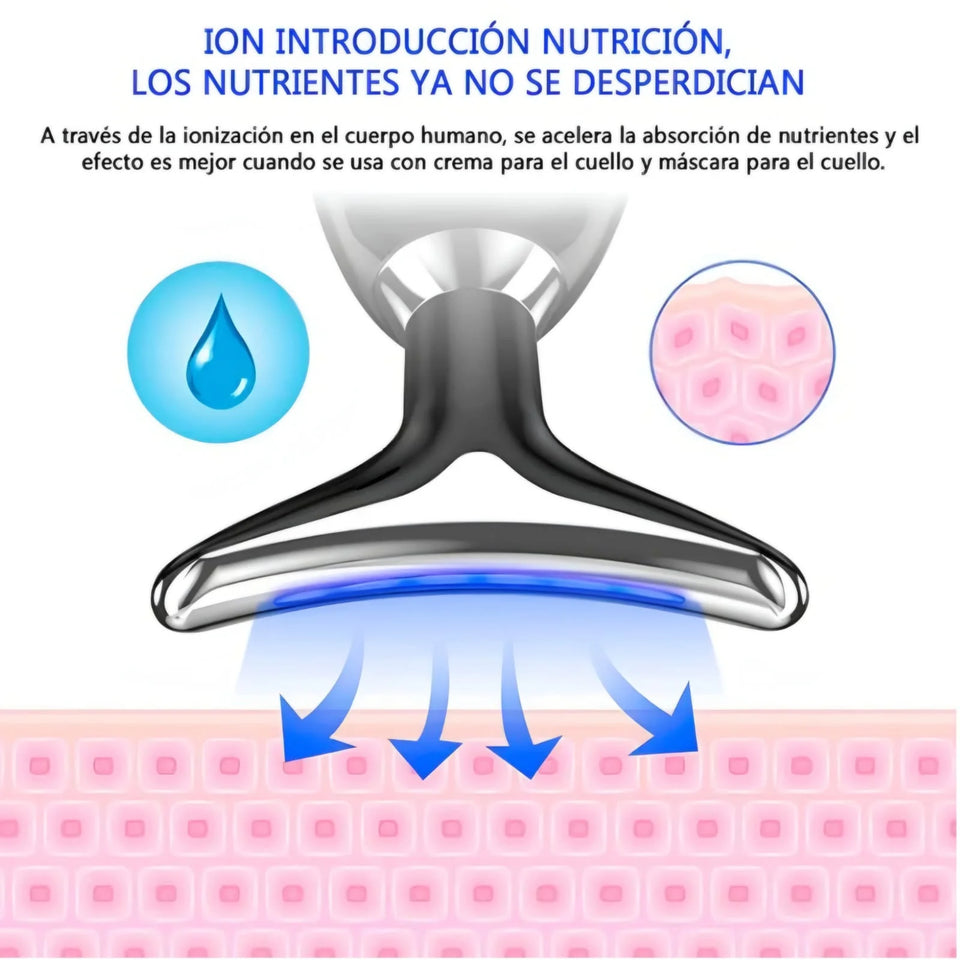 MASAJEADOR FACIAL 7 LUCES LED RECARGABLE